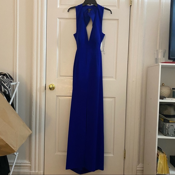 NWT Aidan Maddox Crepe Column Gown - Picture 5 of 11